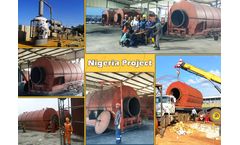 Waste Tire/plastic/Oil Sludge To Fuel Oil Recycling Pyrolysis System in Nigeria