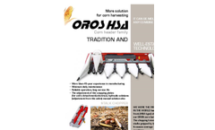 OROS - Model HSA Series - Corn Harvester Headers - Catalogue