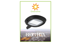 Greenshine - Model Brighta Series - Solar Lighting System - Cutsheet