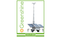 Greenshine - Mobile Solar Lighting Tower - GS-LT-400 (SPG-400) - Cutsheet