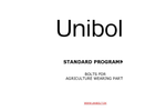 Unibolt - Standard Programme Bolts for Agriculture Wearing Parts - Catalogue