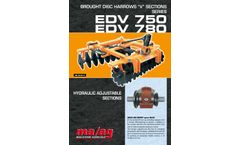 MA AG - Model EDV 750 - 780 - V Sections Disc Harrows