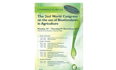 The 2nd World Congress on the Use of Biostimulants in Agriculture - 2015 - Conference Schedule