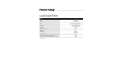 Farm King - Model 1700 - Liquid Supply Trailer Specifications Brochure