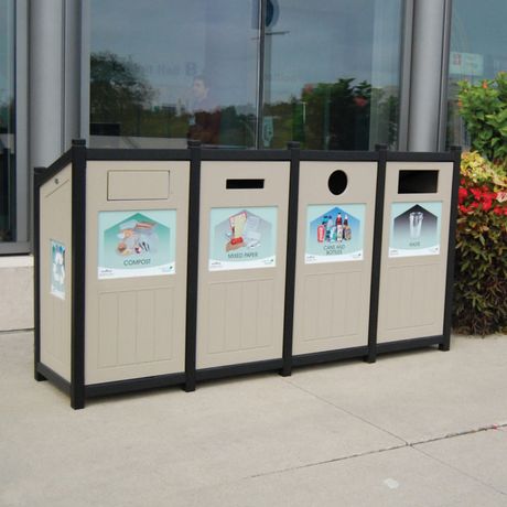 Cleanriver - XS - Outdoor Recycling Bins - Excel Slant Top Sturdy ...