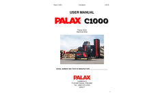 Palax - Model C 1000 - Firewood Processors Manual