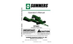 Summers - Model RT Series - Trail Type Super Roller -  Manual
