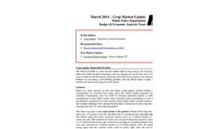 Economic Analysis - March 2014 Crop Market Update Brochure