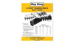  	Hay King - Model 2420 - 3-Point Disc Harrows - Brochure