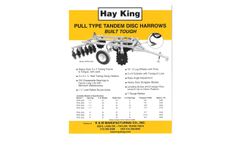 Hay King - Model PDM 2420 - Pull Type Tandem Disc Harrows - Brochure