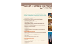 2008 AEC & Exhibition: Pre-Conference Workshops and Courses (PDF 105 KB)