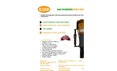 Skidril - Model G20D 2 or 4 Cycle - Gas Powered Post Driver - Datasheet
