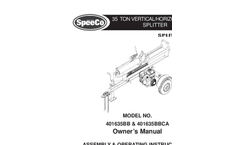 SpeeCo - Model 401635BB 35 Ton - Log Splitter - Manual