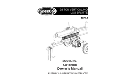 SpeeCo - Model 401628BB - Log Splitter - Manual
