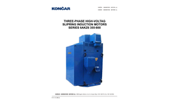 Koncar - Model 6AKZ6 355-800 - Three Phase High Voltag Slipring Induction Motors Brochure