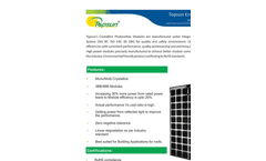 Topsun - Model 320Wp to 340Wp - 72 Cell Crystalline Photovoltaic Modules - Brochure