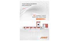 Jono - Model Storm Series - Al Visible Light Sorting Machine for Plastic Recycling  - Brochure