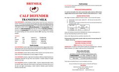 Calf Defender Transition Milk - Data Sheet