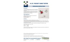 Model 14.10 - Pocket Vane Tester with 3 Vanes - Manual