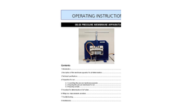 Pressure Membrane Apparatus - User Manual