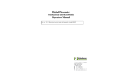 Digital Flowmeter Mechanical and Electronic - Operators Manual