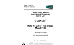 Turfco - F15B Mete-R-Matic - Top Dressers Brochure