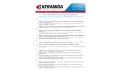 Keramida - Environmental Due Diligence Services - Brochure