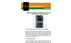 Model EHP-DL6 or EHP-DL12 - Surface Water Level Quality Monitoring System Brochure