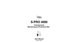 Model S-PRO 4000 - Sub-Harmonic Protection Relay Manual