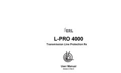Model L-PRO 4000 - Transmission Line Protection Relay - Manual