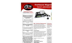 Model GEM GSM-19 - Cost Effective and High Precision Overhauser Magnetometer Brochure