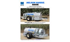 Nelson Hardie - Model 6800E - Engine Drive Air Blast Orchard Sprayer - Datasheet