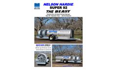 Nelson Hardie - Model Super 92 - Engine Drive Air Blast Orchard Sprayers - Datasheet