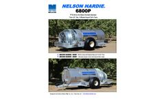 Nelson Hardie - Model 6800P - Dual 34 Inch Fan PTO Drive e Air Blast Orchard Sprayer - Datasheet