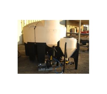 SDI - Cone Bottom Poly Tank Chemical Mixing System