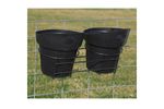 PolyDome - Model PD-2202 - Metal 5 Quart Fence Bucket Holder Double Bucket