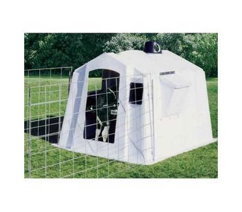 PolyDome - Model PD-1015 - Poly Square Big Foot Calf Nursery White