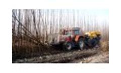 Harvesting poplar for biomass and baling in Spain Video