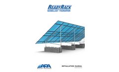 Solar Ready - Geoballast Foundation Solar Racking System - Manual