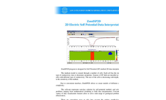 ZondSP2D - 2D Electric Self Potential Data Interpretation Software Brochure