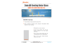 Almaden - Model More Series - Anti-reflective Coating Soalr Glass - Brochure