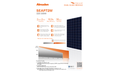 Almaden PTEROSAUR - Model SEAP72W - 72-Cell Poly Dual Glass Module - Datasheet