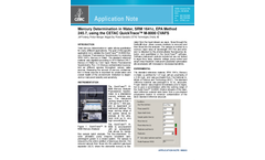 Mercury Determination in Water, SRM 1641c, EPA Method 245.7, using the CETAC QuickTrace™ M-8000 CVAFS  - Application Note