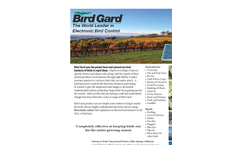 Bird Gard - Model Pro Plus - Electronic Bird Control Unit - Brochure