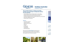 Genesis - Model Series E - Fertilizer Controller - Flyer
