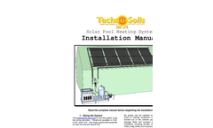 Techno-Solis - Solar Pool Heating Systems - Manual