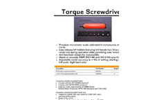 Cementex - Model 236TSD - Torque Screwdriver - Datasheet