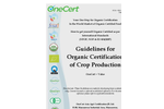 Organic Guidelines for Crop Production Brochure