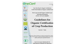 Organic Guidelines for Crop Production Brochure