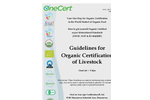Organic Guidelines for LiveStock Brochure